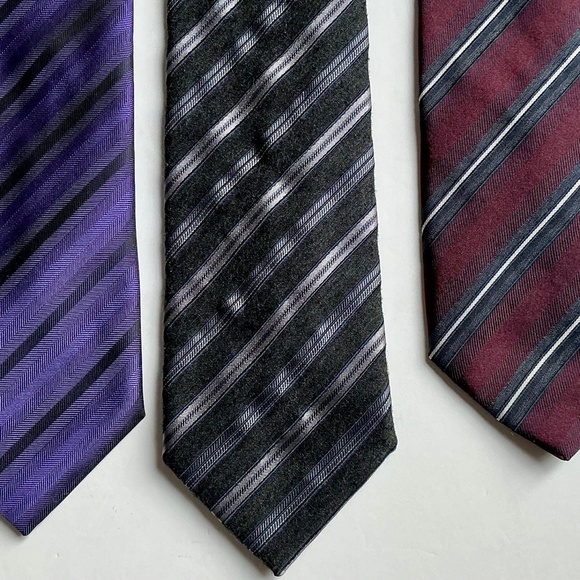 Hugo Boss lot of 3 slim striped ties made in Italy 🇮🇹 - Picture 4 of 8